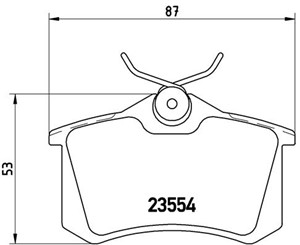 Bremseklosser sett, Bakaksel, AUDI,CITROËN,DS,FIAT,FORD,LANCIA,PEUGEOT,RENAULT,SEAT,SKODA,VW, 1001096, 1027640, 1027650, 1029782, 111510