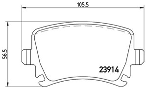 Bremseklosser sett, Bakaksel, VW CADDY Minibus, minivan III, CADDY Skåp/stor limousine III, 1K0698451, 1K0698451D, 1K0698451F, 1K069845