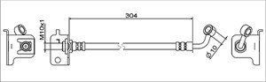 Bremseslange, Framaksel venstre, HYUNDAI i10 II, i10 Sedan II, 58731 B4000, 58731B4000