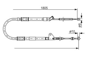 Kabel, parkeringsbremse, Venstre, TOYOTA AVENSIS, AVENSIS Kombi, AVENSIS Liftback, 46430 20600