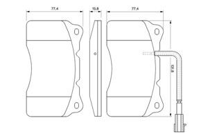 Bremseklosser sett, Framaksel, ALFA ROMEO 147, 156, 156 Sportwagon, GT, 71770977, 773363336, 77362692, 77362722, 77363328, 9951050