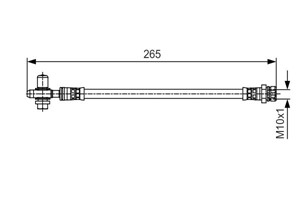 Bremseslange, Høyre bakaksel, AUDI,SEAT,SKODA,VW, 1K0 611 776, 561 611 776, 5C0 611 776, 5C0611776