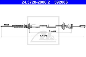 Kabel, clutchbetjening, SUBARU JUSTY III, SUZUKI IGNIS II, 2371086G40, 23710-86G40