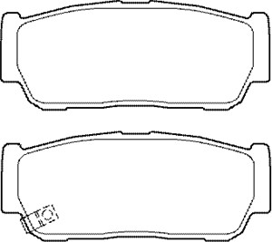 Bremseklosser sett, Bakaksel, KIA SORENTO I, 48413-091A0, 48413-091A1, 5830 23 EU00, 58302-3EU00