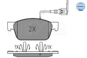Bremseklosser sett, Framaksel, VW, 7E0 698 151 B, 7E0 698 151 C, 7E0 698 151