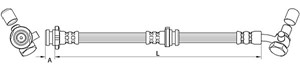 Bremseslange, Framaksel høyre, RENAULT KADJAR, 462102585R, 462103792R