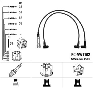 Tennledningssett, AUDI,VW, 056 998 031 A, 171 998 031 B, 321 998 031 A, 321 998 031, 569 980 31