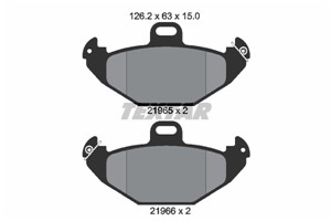 Bremseklosser sett, Bakaksel, Framaksel, RENAULT LAGUNA I, LAGUNA Grandtour I, 7701205491