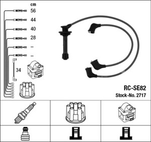 Tennledningssett, SUZUKI SWIFT I, SWIFT Halvkombi II, 33705-64B10, 33710-64B10