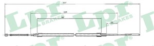 Kabel, parkeringsbremse, Bak, Høyre, Venstre, SEAT CORDOBA Vario, IBIZA II, VW POLO, POLO III, POLO CLASSIC III, POLO Variant, 6N0609721