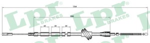 Kabel, parkeringsbremse, Venstre, AUDI 80 B3 Sedan, 90 B2, COUPE B2, 893609721A, 893609721G