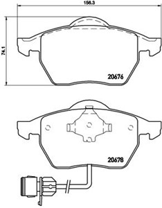 Bremseklosser sett, Framaksel, AUDI 100 C4 Avant, 100 C4 Sedan, A6 C4, A6 C4 Avant, 4A0698151, 4A0698151A, 4A0698151C, 4D0698151H