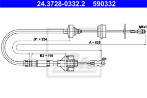 Kabel, clutchbetjening, CITROËN XSARA, XSARA Break, XSARA Coupé, XSARA Skåp / kombi, XSARA Skåp/halvkombi, 2150 V7