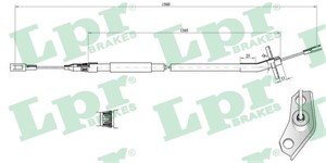 Kabel, parkeringsbremse, Venstre, MERCEDES-BENZ SPRINTER 3-t Buss [B903], SPRINTER 3-t Skåp [B903], SPRINTER 4-t Flak/chassi [B904], 904
