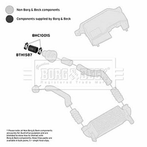 Ladeluftslange, Bak, Senter, Venstre, Øvre, FORD FOCUS I, FOCUS Sedan I, FOCUS Skåp / kombi I, FOCUS Turnier I, 1225574, 2M5Q6K683AA