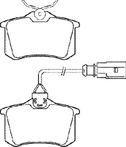 Bremseklosser sett, Bakaksel, FORD GALAXY I, SEAT ALHAMBRA, IBIZA IV, IBIZA ST IV, VW LUPO I, SHARAN, 1 133 448, 7 M36984 51, 7M3 698 45