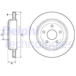 Bremseskive, JEEP GRAND CHEROKEE IV, 68035022AB, 68035022AC, 68035022AD, 68035022AE
