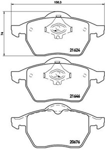 Bremseklosser sett, Framaksel, AUDI A4 B5, A4 B5 Avant, VW PASSAT B5, PASSAT B5 Variant, 4D0698151A, 8D0615116B, 8D0615116D, 8D0698151A,