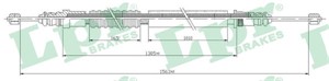 Kabel, parkeringsbremse, Høyre, Venstre, RENAULT 19 I, 19 II, 19 Cabriolet I, 19 Cabriolet II, 19 Chamade I, 19 Chamade II, 7700781394,
