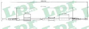 Kabel, parkeringsbremse, Bak, Høyre, ALFA ROMEO 145, 146, 155, FIAT TEMPRA, TEMPRA S.W., TIPO, LANCIA DEDRA, DEDRA SW, DELTA II, 6057782