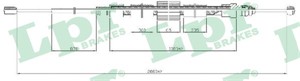 Kabel, parkeringsbremse, Bak, Høyre, Venstre, RENAULT MEGANE Kombi II, MEGANE Sedan II, SCÉNIC II, 8200247043