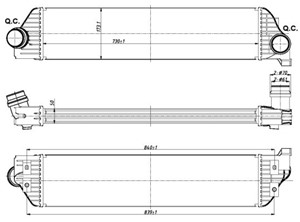 Ladeluftkjøler, OPEL,RENAULT,VAUXHALL, 144960015R, 245270, 245271, 245292, 4420575, 7485120579, 77 00 111 834, 82 00 421 711, 93168279