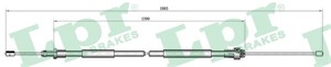 Kabel, parkeringsbremse, Bak, Høyre, CITROËN XSARA PICASSO, 4745P6, 9633826780
