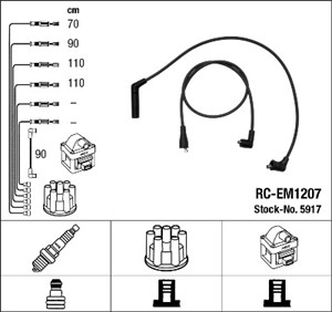 Tennledningssett, MAZDA,MITSUBISHI, 3350.32, 335032, 96 286 700 80, 9628670080, MD 997 378