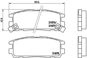 Bremseklosser sett, Bakaksel, ISUZU,OPEL,VAUXHALL, 1605851, 3502150K00, 3502177K00J, 3502277K00J, 3502278K00J, 897035266, 8970352660, 89