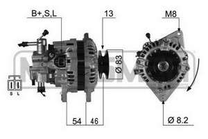 Dynamo, MITSUBISHI PAJERO II, PAJERO Canvas Top II, A003T08183, A3T08183, MD160671, MD160671R