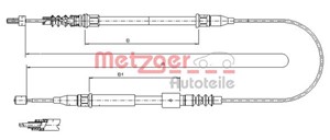 Kabel, parkeringsbremse, Bak, Venstre, OPEL CORSA C, TIGRA TwinTop, 13138929, 522015