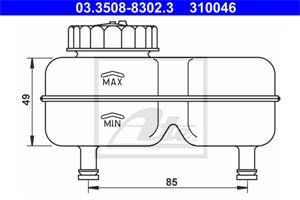 Utjevningsbeholder, bremsevæske, DAF,OPEL,VAUXHALL, 105 902, 211 611 301 E, 3104544, 3104998, 3107114, 5 59 031, 5 59 045, 803 611 301,