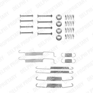 Tilbehørsett, bremsesko, Bakaksel, AUDI,SEAT,SKODA,VW, 171 698 545