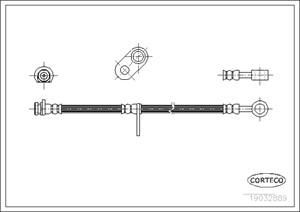 Bremseslange, Framaksel venstre, Venstre, HONDA ACCORD VI, ACCORD Coupé VI, 01465S84A01, 46411S84A02