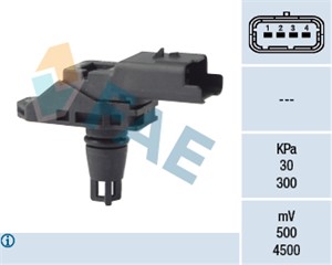 Sensor, sugerørtrykk, Innsugningsmanifold, CITROËN,DS,FIAT,FORD,MAZDA,PEUGEOT,VOLVO, 1683949, 1796446, 1920 QR, 1920.QR, 30725679, 30725