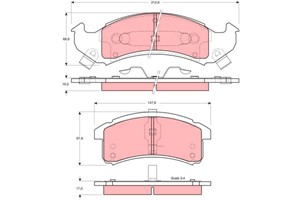 Bremseklosser sett, Framaksel, BUICK,CADILLAC,CHEVROLET,OLDSMOBILE,PONTIAC, 12510001, 12510023, 12510027, 18024915, 18024917
