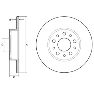 Bremseskive, Bakaksel, FIAT 500L, 51808471, 51885409