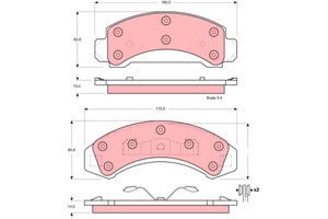 Bremseklosser sett, Framaksel, FORD USA AEROSTAR, RANGER, E7TZ2001B, E7TZ99999, ZZL03328Z, ZZL149280, ZZL1-49-280
