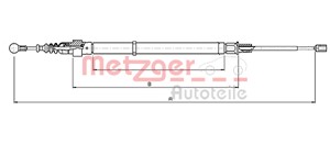 Kabel, parkeringsbremse, Bak, Høyre, Venstre, SEAT,SKODA,VW, 6Q0 609 721C, 6Q0 609 721F, 6Q0 609 721G, 6Q0 609 721K, 6Q0 609 721L
