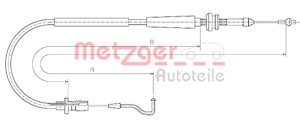 Gasskabel, VW TRANSPORTER Buss IV, TRANSPORTER Flak/chassi IV, TRANSPORTER Skåp IV, 701 721 555H