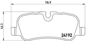 Bremseklosser sett, Bakaksel, LAND ROVER DISCOVERY IV, DISCOVERY VAN IV, RANGE ROVER III, RANGE ROVER SPORT I, LR015519, LR032060, LR032
