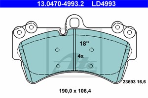 Bremseklosser sett, Framaksel, AUDI Q7, PORSCHE CAYENNE, VW TOUAREG, 4L0 698 151 C, 7L0 698 151 E, 7L0 698 151 G, 7L0 698 151 J, 7L0 698
