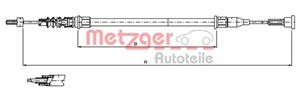 Kabel, parkeringsbremse, Bak, Høyre, OPEL CORSA C, 09191574, 522446, 9191574