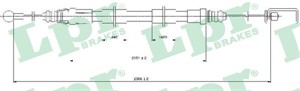 Kabel, parkeringsbremse, Bak, Høyre, CITROËN C8, FIAT ULYSSE, LANCIA PHEDRA, PEUGEOT 807, 1400310180, 1400310280, 4745Y6, 4745Y7