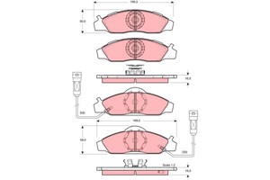Bremseklosser sett, Framaksel, DAEWOO MUSSO, SSANGYONG KORANDO, KORANDO Cabrio, MUSSO, 4813005100