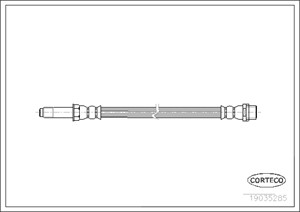 Bremseslange, Foran eller bak, MERCEDES-BENZ, 2E0611707A, 2E0611807B, 9064280235, 9064280535