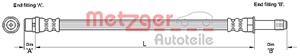 Bremseslange, Bakre venstre, Høyre bak, Ved bremsekaliper, MERCEDES-BENZ,VW, 2E0 611 707B, 906 428 03 35, 9064280335, A 906 428 03 35, A