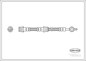 Bremseslange, Framaksel, MAZDA 323 F VI, 323 S VI, PREMACY, B25D43980, B25D43980A