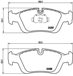 Bremseklosser sett, Framaksel, ALPINA,BMW, 34111160356, 34111160357, 34111160532, 34111161437, 34111161438, 34111161445, 34111161446, 34
