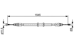 Kabel, parkeringsbremse, Bak, Høyre, Venstre, RENAULT MASTER Buss III, MASTER Flak/chassi III, MASTER Skåp III, 82 00 727 569